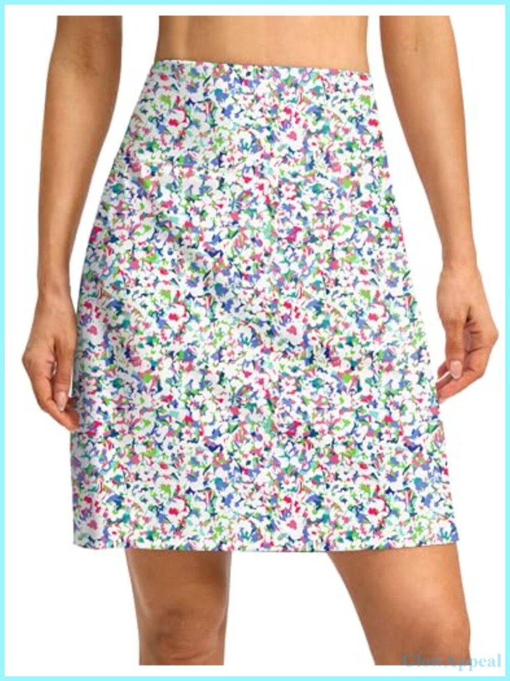 Womens 19" Knee Length Golf Skort High Waist 4-Way Stretch Active Skort